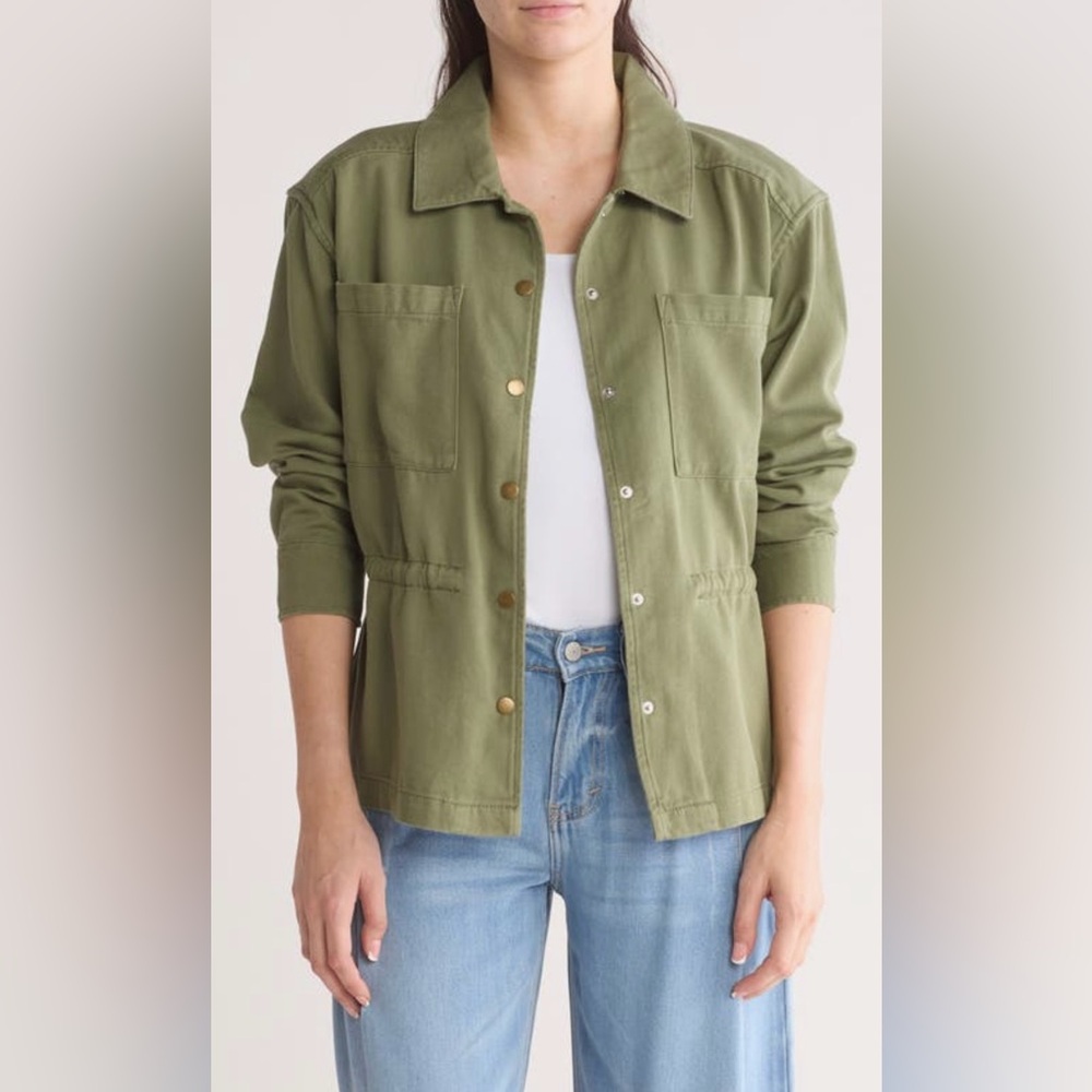 NWT Lucky Brand Olive Green Utility Jacket with Relaxed Fit Size M